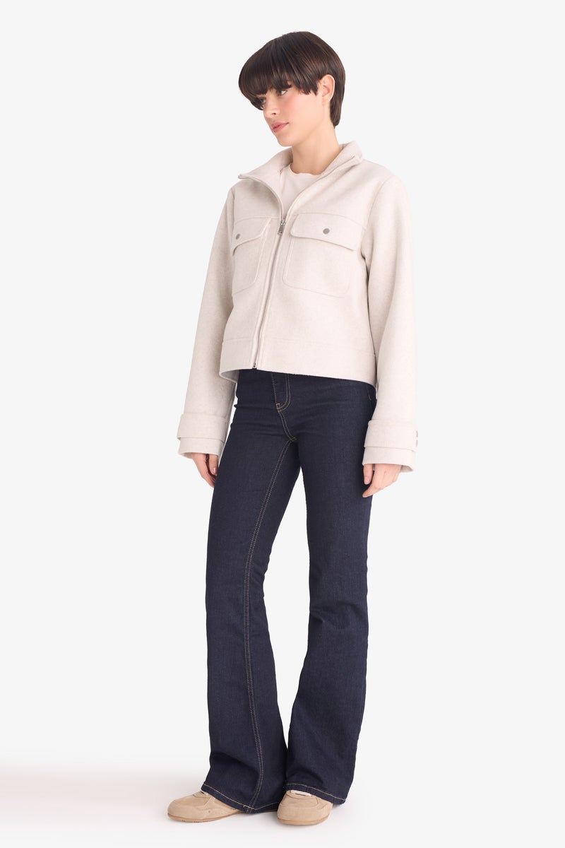 DeFacto Beige Woman Regular Fit Cachet Jacket Casual - Image 2